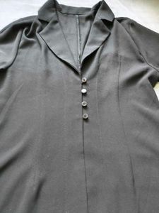 🎉Chic Georgette Black Blazer Dress