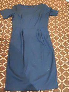 Classic Navy Blue Sheath Dress