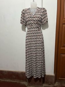 Stylish Geometric Print Midi Dress