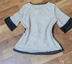 Lace Trim Tunic Top