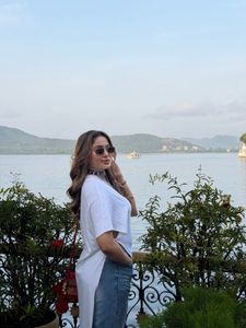 one shoulder white top