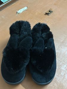 Cozy Black Bunny Slippers