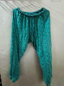 Teal Printed Palazzos