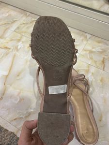 Strappy Nude Flat Sandals