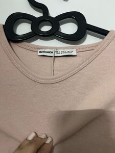Soft Pink Long Sleeve Crop Top