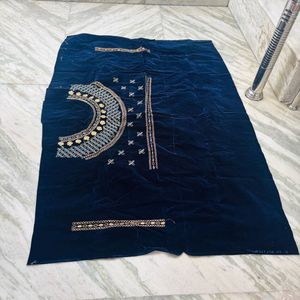 Stunning Pink Saree with Embroidered Blouse