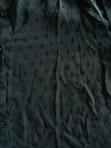 Sheer Black Dot Button-Up Top