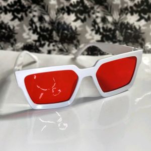 New White & Red Sunglass For Men And Women