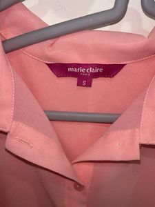 Chic Pink Cold Shoulder Blouse
