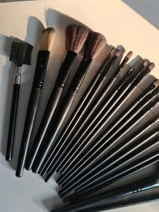 Professional Makeup Brush Set - 20 Pieces with Bla