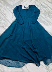 Elegant Teal Anarkali Suit with Dupatta
