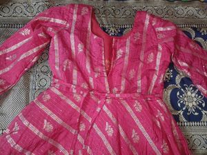 Elegant Pink Anarkali Dress