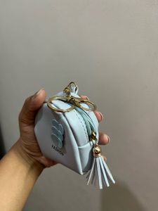 Cute Blue Coin Pouch with Tassel