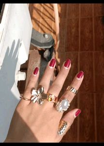 Set of Fashionable Statement Rings