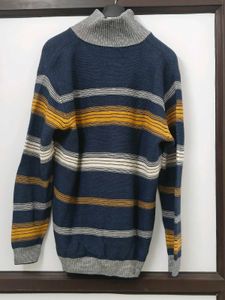 Striped Zip Neck Sweater