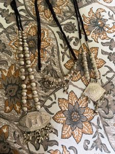 Boho Tribal Silver Tone oxidised Necklaces