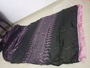 Designer georgette double Shade sequence Saree