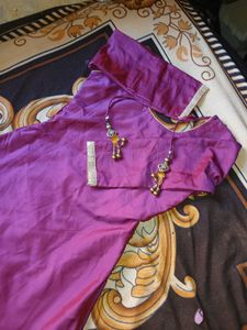 Purple Embroidered Salwar Kameez Set