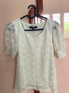 Lace Puff Sleeve Top