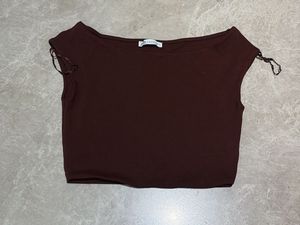 Chic Brown Crop Top