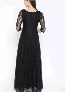 Karmic Vision Black Lace Maxi Dress