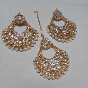 Earring With Maang Tika Set