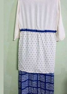 Never Used, Blue White  Shrug A-line Kurta