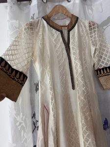 Pakistani Anarkali Designer Kurta Organza Net