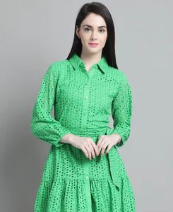 Green Lace Mini Dress