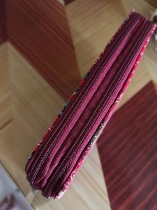 Boho Red Patterned Zip-Around Wallet