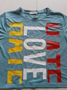 Long Sleeve "Love Hate" Graphic Top