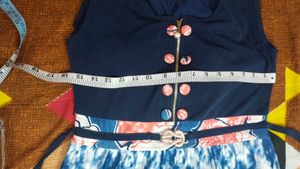 Blue Tunic Dress For Girls
