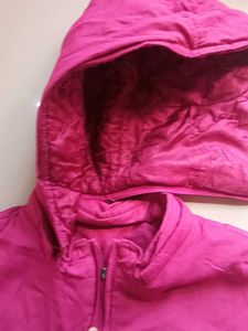 Fuchsia Hooded Quilted Jacket