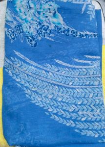 Vibrant Blue Floral Sarees (set of 3)