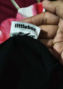 Little box Black Ruched Crop Top