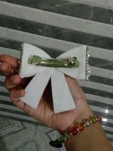 Sparkling Rhinestone Bow Hair Clip New Unused 0