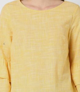 Vero Moda - Yellow Ruffle Sleeve Blouse