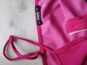 SHEIN Fuchsia Cami Top &amp; Shorts Set
