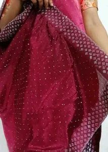 Elegant stone work Saree