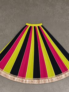 Vibrant Striped Lehenga Choli