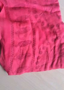 Maroon Saree with Butterfly Print