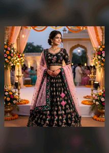Elegant Embroidered Lehenga Skirt