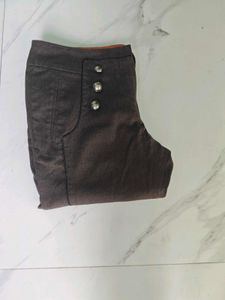 Stylish High-Waisted Metallic Pants