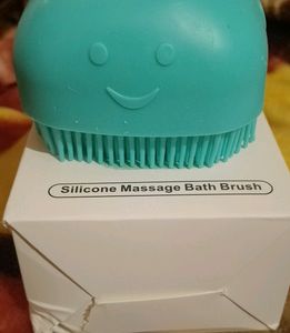 SILICONE MASSAGE BATH BRUSH WITH DISPENSER 🧽