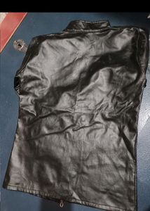 Black Faux Leather Moto Jacket