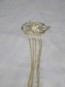 Rose Hair Clip with Chains