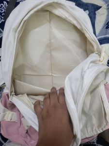 Pink &amp; White Backpack
