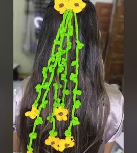 Sunflower Crochet Hair Accessory