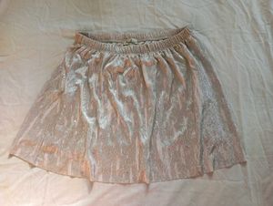 massimo dutti metallic skirt