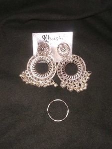 Stylish Oxidized Jhumka Earrings
